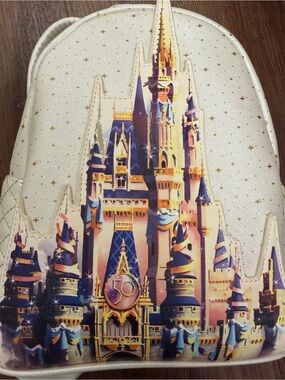 Disney Parks Loungefly 50th Anniversary Cinderella Castle Mini Backpack